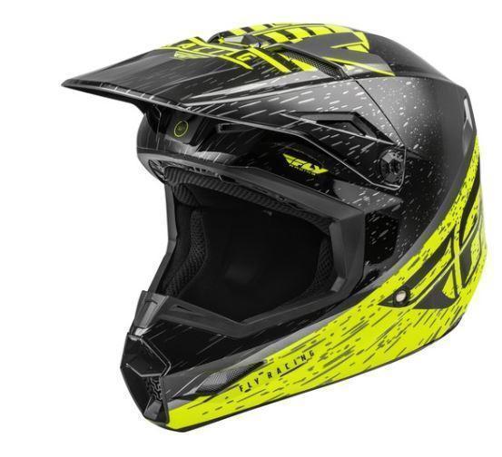 Шлем (кроссовый) FLY RACING KINETIC K120 ECE Hi-Vis желтый/серый/черный (2020)