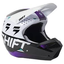 Мотошлем подростковый Shift White Label UV Youth Helmet White/Ultraviolet