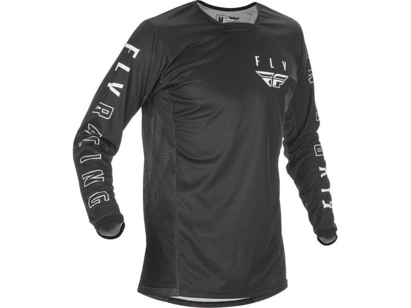 Джерси FLY RACING KINETIC K121 черная/белая (2021)