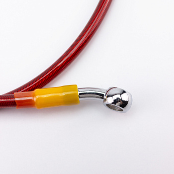 Шланг гидравлический тормозной (армированный) L=1000 d=10мм красный